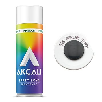 Akçalı Parlak Siyah 326 400 ml Sprey Boya