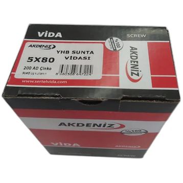 Akdeniz 5x80 mm Sunta Vidası