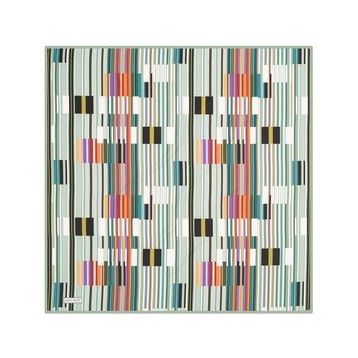 Aker 3410797-951 Yeşil-Krem Geometrik Desenli Sport Tivil Eşarp