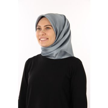 Aker 90x90 7747758-324 7747758DZK Düz Taşlanmış Ipek Krep Saten Eşarp