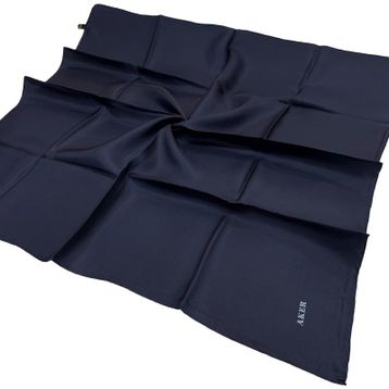 Aker 921 Lacivert Twill Düz İpek Eşarp