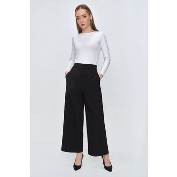 Aker Ekru Beli Lastikli Örme Pantolon