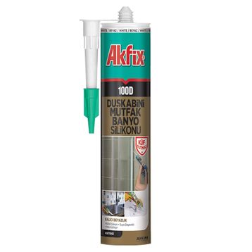 Akfix 100D Beyaz 310 ml Duşakabin Silikonu