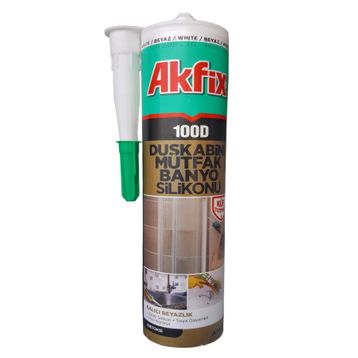 Akfix 100D Beyaz 310 ml Duşakabin Silikonu