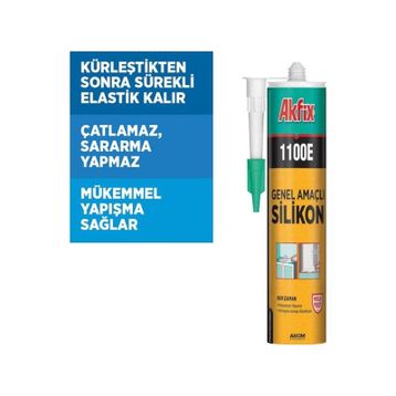 Akfix 1100E 280 gr Genel Amaçlı Silikon