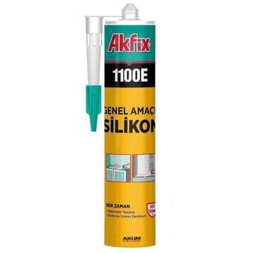 Akfix 1100E 280 gr Şeffaf Genel Amaçlı Silikon