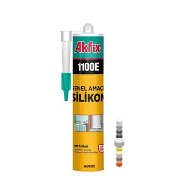 Akfix 1100E Beyaz 280 gr Genel Amaçlı Silikon
