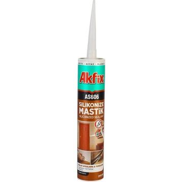 Akfix AA013 AS606 280 ml Siyah Silikonize Akrilik Mastik