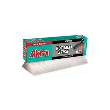 Akfix HM208 GA120 8x300 mm 1 kg Şeffaf İnce Mum Silikon Yapıştırıcı