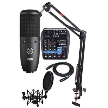 AKG Perception P120 Ses Kartı + Stand + Filtre Kablo + Mikrofon Full Set