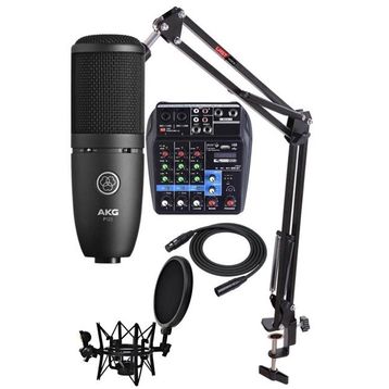 AKG Perception P120 Ses Kartı + Stand + Filtre Kablo + Mikrofon Full Set