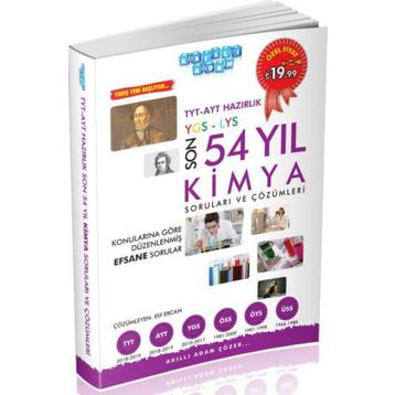 Akıllı Adam Tyt Ayt Hazırlık Son 54 Yıl Kimya Çıkmış Soruları Ve Çözümleri