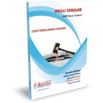 Akıllı Sorular Ceza Yargılaması Hukuku - İlkumut Açıköğretim Yayınları