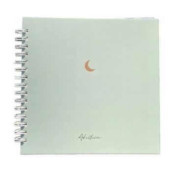 AKILLICA 15x15 cm Kare Yeşil Defter Çizgisiz Spiralli Defter