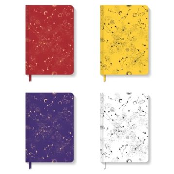 AKILLICA Çizgili Sert Kapak 13x21 CM Hardcover Sky Series 4'lü Defter Seti