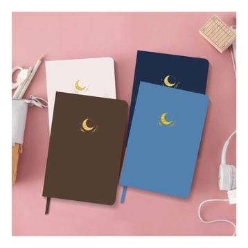 AKILLICA Noktalı Sert Kapak 13x21 cm Hardcover Coffee Misty Rose Sky Blue Navy Blue 4'lü Defter Seti