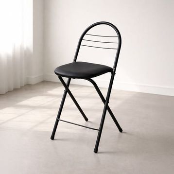 Akın Lüx 79x44x35 cm Siyah Döşemeli Katlanır Sandalye
