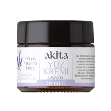 Akita % 100 Doğal Anti-Aging Yüz Kremi 35+ Yaş Lavanta 50 ml Yüz Kremi