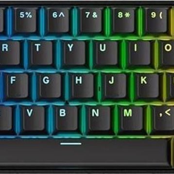 Akko Monsgeek FUN60 Ultra Shine-Through Black TMR Hall Effect Manyetik Switch ARGB Kablosuz Hotswap Mekanik Gaming Klavye