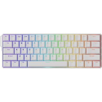 Akko Monsgeek FUN60 Ultra Shine-Through White Hall Effect Manyetik Switch ARGB Kablosuz Hotswap Mekanik Gaming Klavye