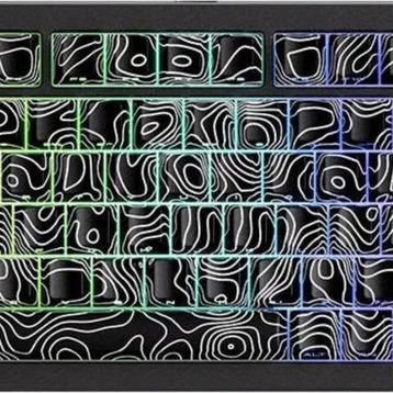 Akko Monsgeek M1 V5 Contour Lines Black RGB Kablosuz Hotswap Mekanik Gaming Klavye
