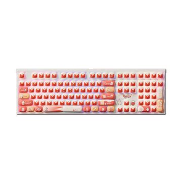 AKKO MONSGEEK MG108B Bunny Apple Kırmızı Beyaz RGB Kablosuz Hotswap Mekanik Gaming Klavye