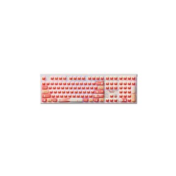 AKKO MONSGEEK MG108B Bunny Apple Kırmızı Beyaz RGB Kablosuz Hotswap Mekanik Gaming Klavye