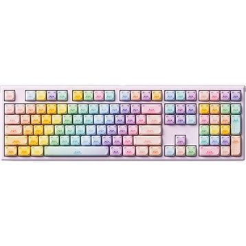 Akko Monsgeek MG108B Colorful Cats Pembe Mor RGB Kablosuz Hotswap Mekanik Gaming Klavye