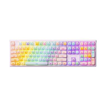 Akko Monsgeek MG108B Colorful Cats Pembe Mor RGB Kablosuz Hotswap Mekanik Gaming Klavye
