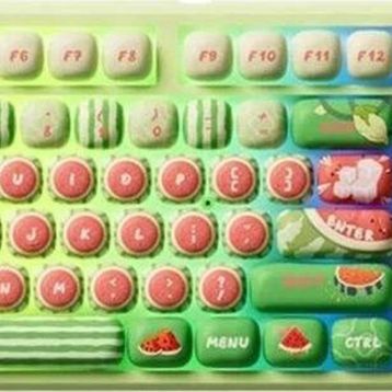 Akko Monsgeek MG108B Watermelon Yeşil Kırmızı RGB Kablosuz Hotswap Mekanik Gaming Klavye