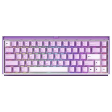 Akko RAY68 He Misty Purple White Astroaim Manyetik Switch Kablosuz Gaming Klavye
