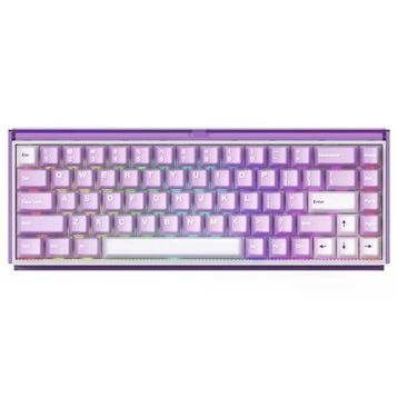 Akko RAY68 He Misty Purple White Astroaim Manyetik Switch Kablosuz Gaming Klavye