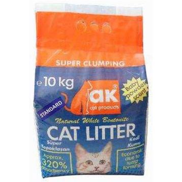 Akkum 10 kg Doğal İnce Taneli Bebek Pudrası Kokulu Kedi Kumu
