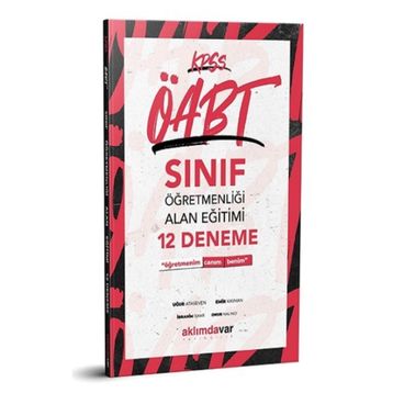 Aklımdavar Yayıncılık KPSS ÖABT Sınıf Öğretmenliği Alan Eğitimi 12 Deneme