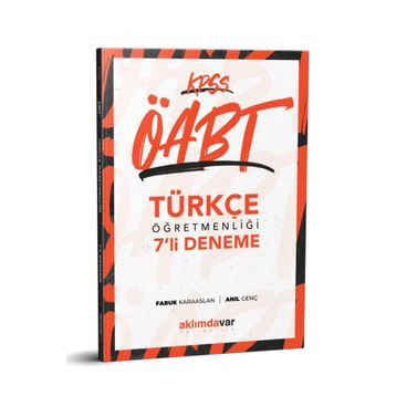 Aklımdavar Yayıncılık KPSS ÖABT Türkçe Öğretmenliği 7 Deneme