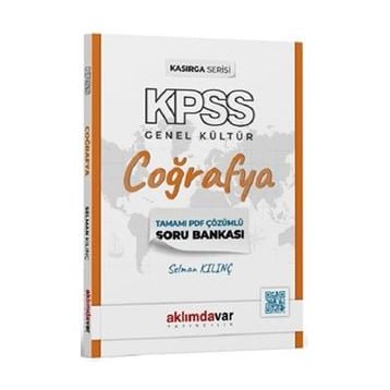 Aklımdavar Yayınları 2024 KPSS Kasırga Serisi Coğrafya Soru Bankası
