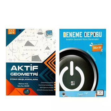 Akm Kitap - Aktif Öğrenme TYT AYT Geometri 0'dan Başlayanlara ve Deneme Deposu Analitik Geometri Konu Den Seti