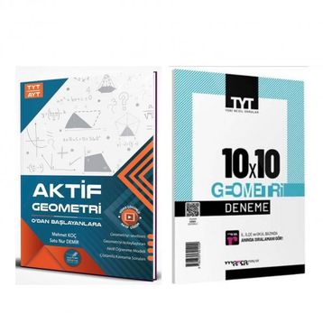 Akm Kitap - Aktif TYT AYT Geometri 0'dan Başlayanlara ve Marka Geometri 2 Kitap Deneme Seti