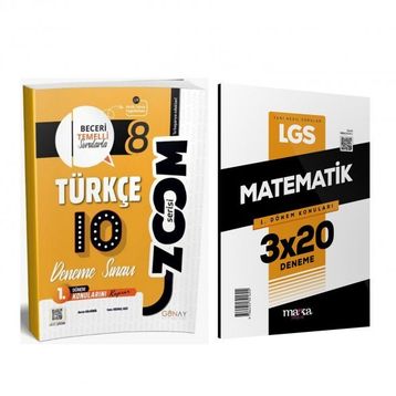 Akm Kitap Günay 8.Sınıf 1.Dönem Türkçe ve Marka Matematik Deneme Seti 2 Kitap