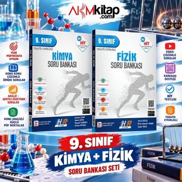 Akm Kitap Hız ve Renk 9.Sınıf HİT Fizik ve Kimya Soru Bankası Seti 2 Kitap