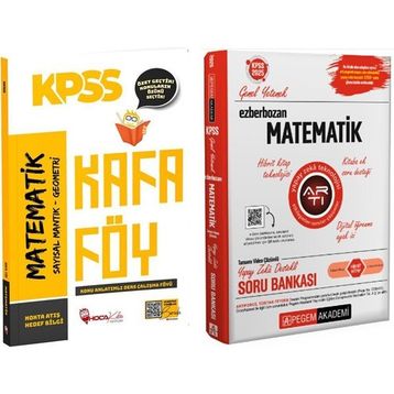 Akm Kitap Hoca Kafası KPSS Matematik Konu Anlatımlı Kafa Föy ve Pegem Soru Bankası Seti 2 Kitap