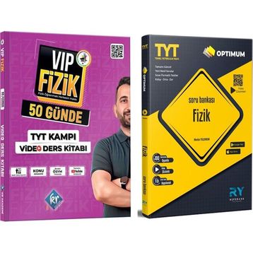 Akm Kitap Kr Akademi TYT VİP Fizik Konu ve Referans Fizik Soru Bankası Seti 2 Kitap