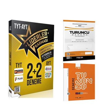 Akm Kitap Liderler Karması TYT AYT 2+2 Deneme ve Marka TYT AYT Turuncu Deneme Seti 3 Kitap