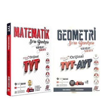 Akm Kitap - Orjinal TYT Mikro Matematik ve Geometri Soru Bankası Seti 2 Kitap