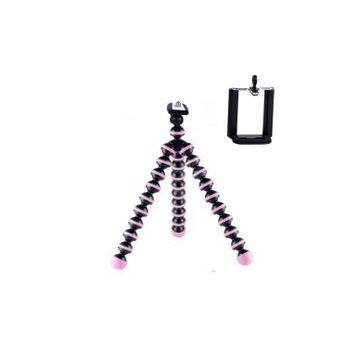 Akrobat Mini Ahtapot Tripod Pembe Telefon Tutucu