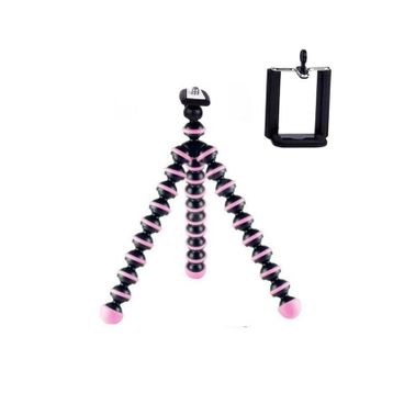 Akrobat Mini Ahtapot Tripod Pembe Telefon Tutucu