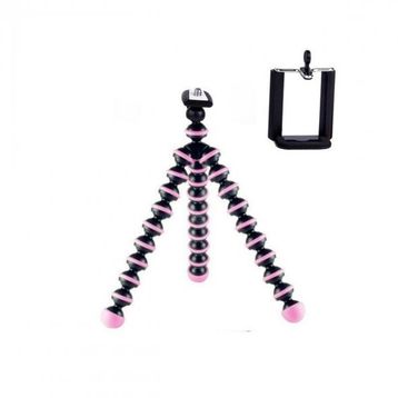 Akrobat Mini Ahtapot Tripod Pembe Telefon Tutucu