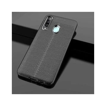Aksesuarcım ELFNISS105 Samsung Galaxy A20s Deri Görünüm Orjinal Niss Silikon Cep Telefonu Kılıf