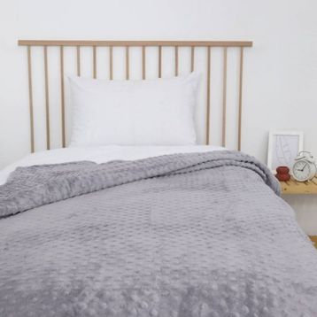 Aksu 150 x 200 cm Gri İpeksoft Tomurcuk Tek Kişilik Vizon Battaniye
