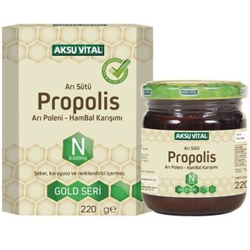 Aksu Vital 220 gr N8000 mg Arı Sütü Ham Bal Polen Karışımı